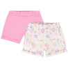 Lot de 2 shorts fantaisies à taille élastiquée fille