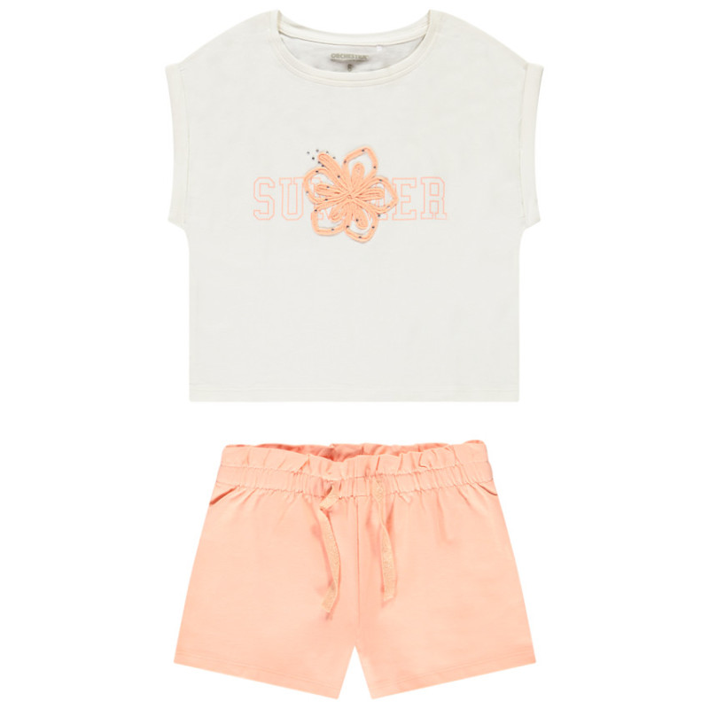 Ensemble 2 pièces avec Hibiscus à strass fille