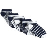 Lot de 5 paires de chaussettes courtes assorties rayées