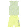 Set pyjama court avec débardeur imprimé palmes garçon