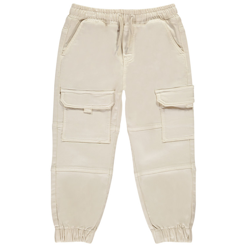 Jean uni à poches effet denim style cargo garçon