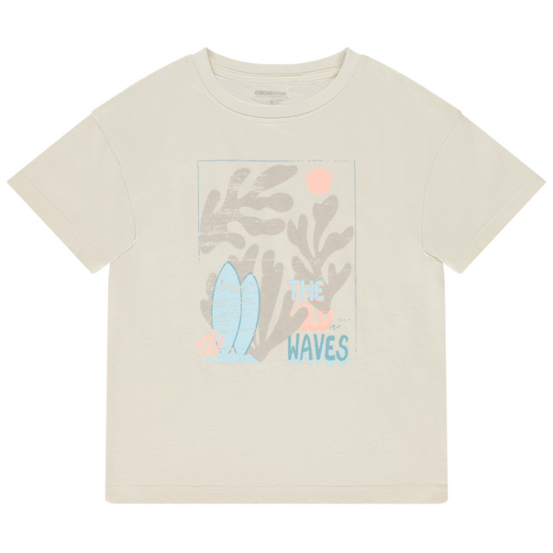 T-shirt manches courtes print algues garçon