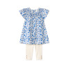 Ensemble 2 pièces avec tunique fleurie pour bébé fille