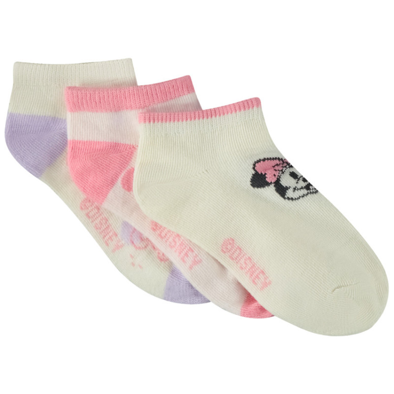 Lot de 3 paires de chaussettes courtes Minnie Disney fille