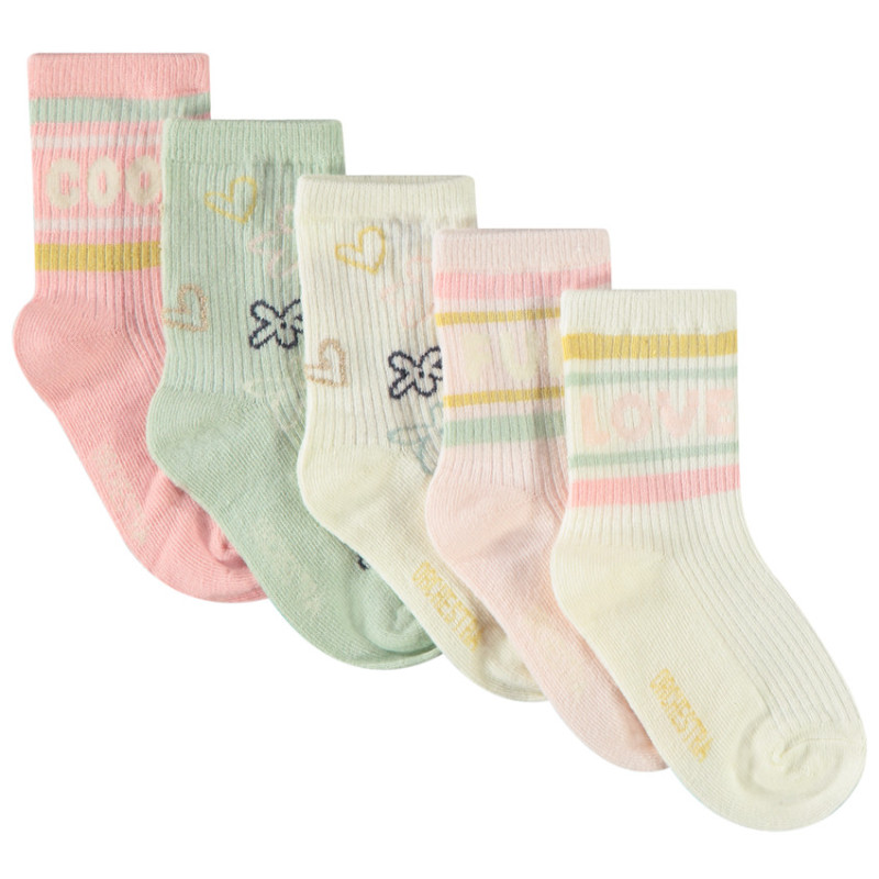 Lot de 5 paires de chaussettes normales fantaisies fille