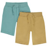 Lot de 2 bermudas unis garçon