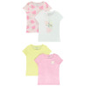 Lot de 4 t-shirts manches courtes fantaisie fille