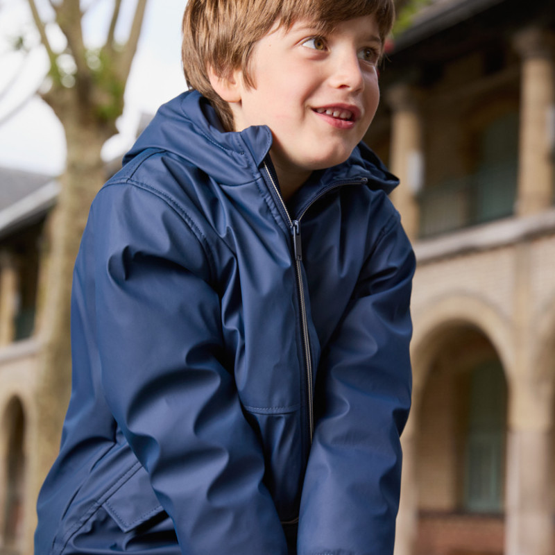 Parka gomme à capuche et doublure micropolaire garçon