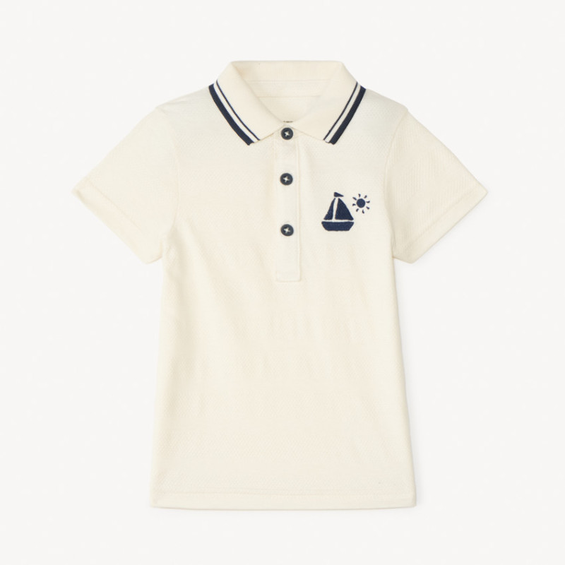 Polo manches courtes broderie fantaisie pour bébé garçon