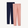 Lot de 2 leggings unis fille