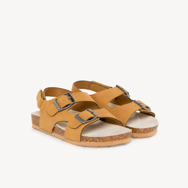 Sandales à double boucles et scratch garçon