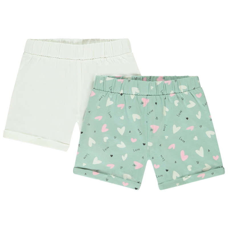 Lot de 2 shorts fantaisies à taille élastiquée fille