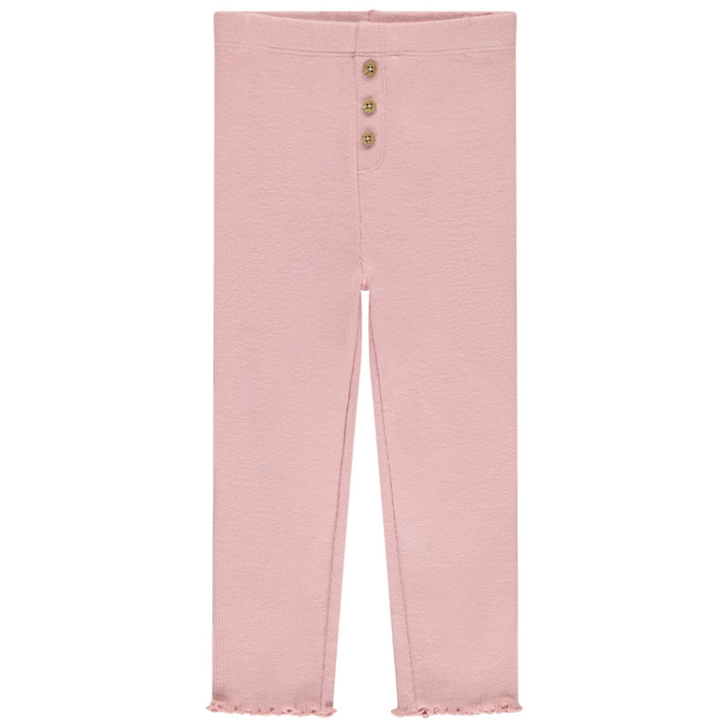 Caleçon uni côtelé avec boutons pour bébé fille