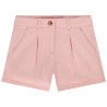 Short en twill uni effet pince fille