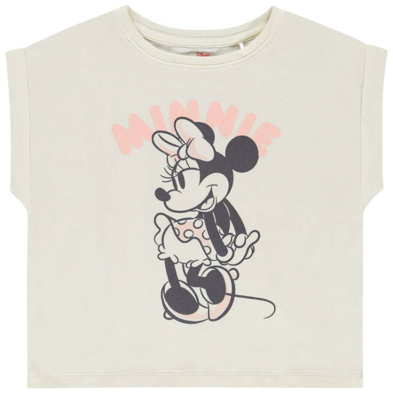 T-shirt manches courtes forme boîte Minnie Disney fille