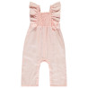 Combinaison longues smockée imprimé tacheté pour bébé fille
