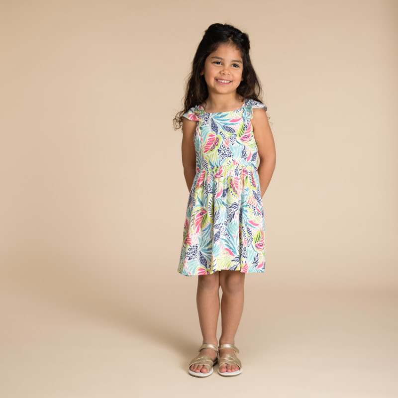 Robe manches courtes imprimé cachemire fille