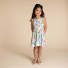 Robe manches courtes imprimé cachemire fille