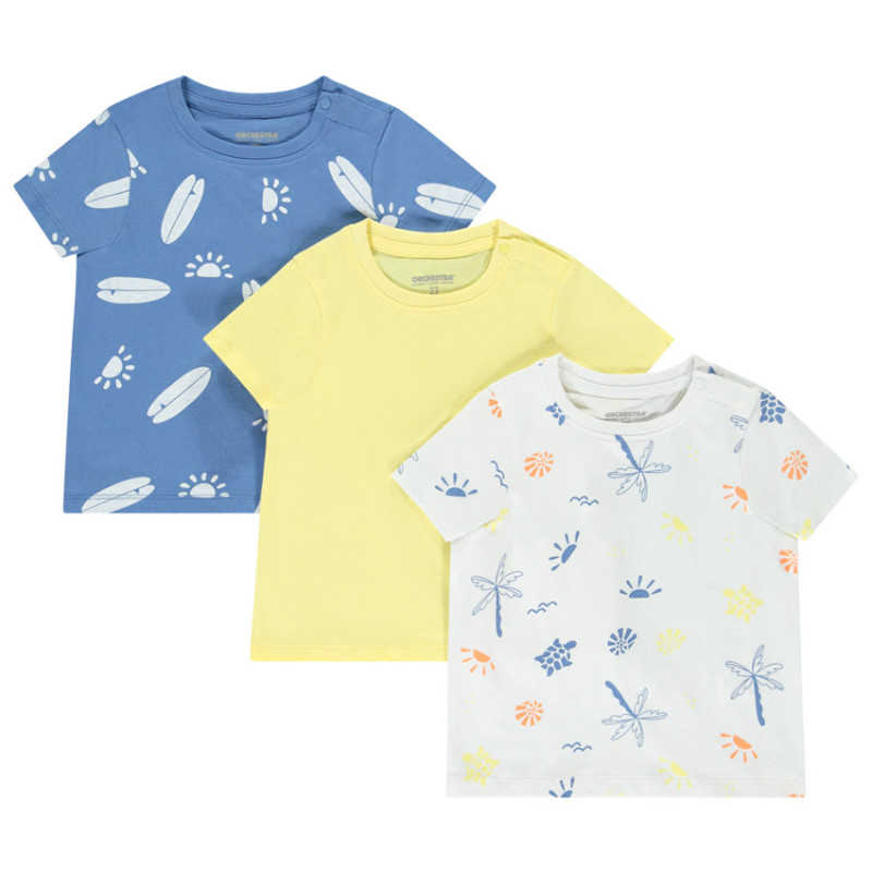 Lot de 3 t-shirts manches courtes fantaisie pour bébé garçon