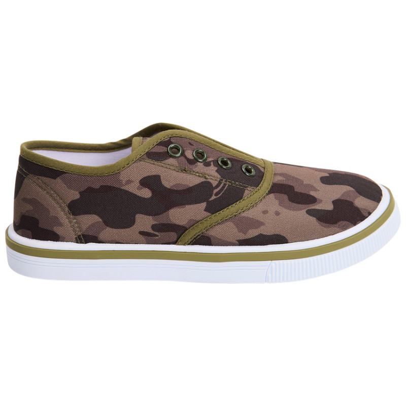 Baskets basses en toile imprimé camouflage garçon