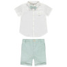 Ensemble 2 pièces avec chemise à nœud pour bébé garçon