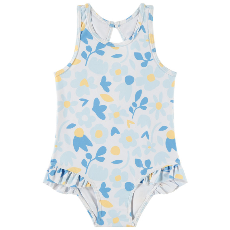 Maillot de bain 1 pièce imprimé floral et dos nu pour bébé f