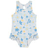 Maillot de bain 1 pièce imprimé floral et dos nu pour bébé f