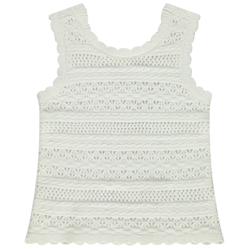 Débardeur en tricot et cochet pour bébé fille