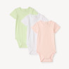 Lot de 3 bodies manches courtes unis pour bébé fille