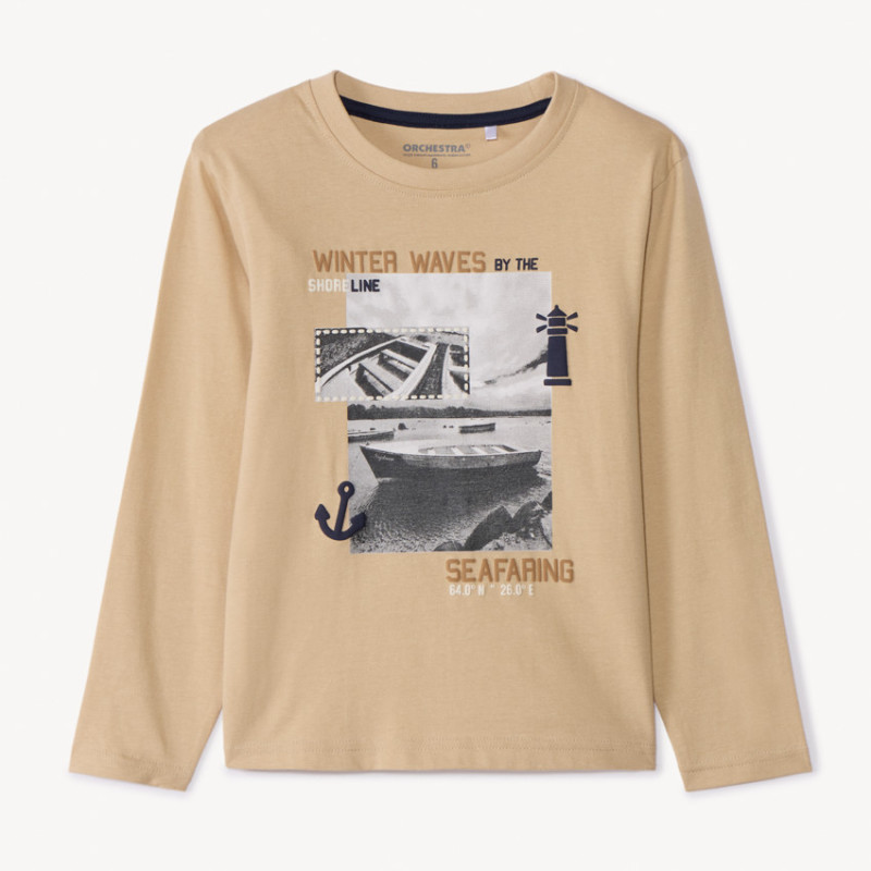 T-shirt manches longues photoprint canot garçon