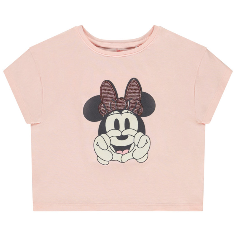 T-shirt manches courtes avec print Minnie Disney fille