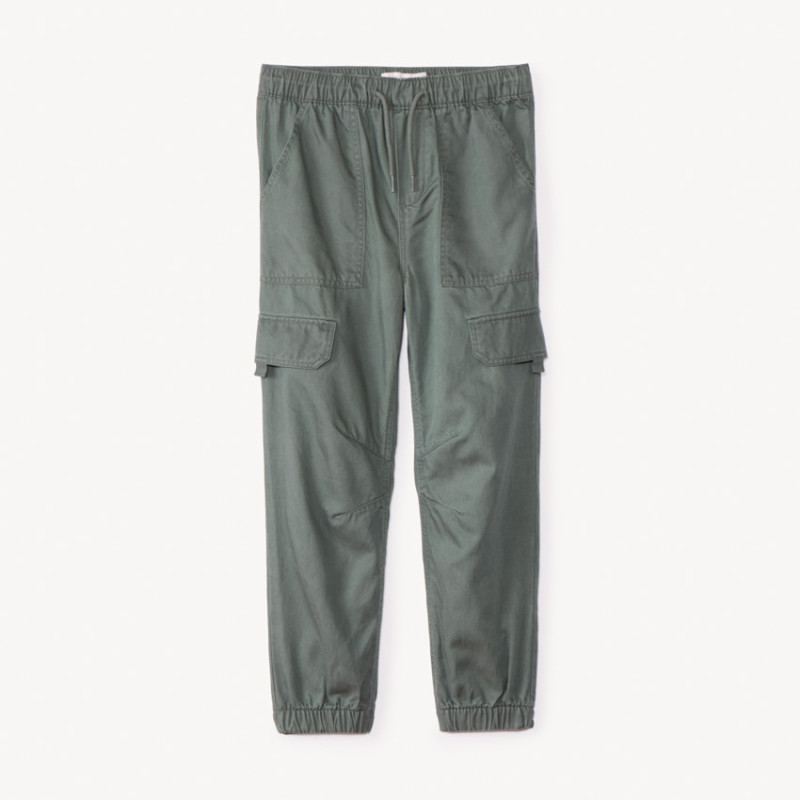 Pantalon jogger en twill uni garçon