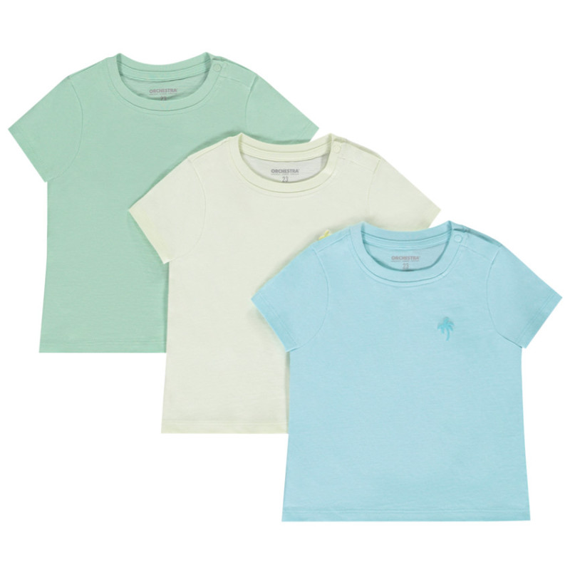 Lot de 3 t-shirts manches courtes unis pour bébé garçon