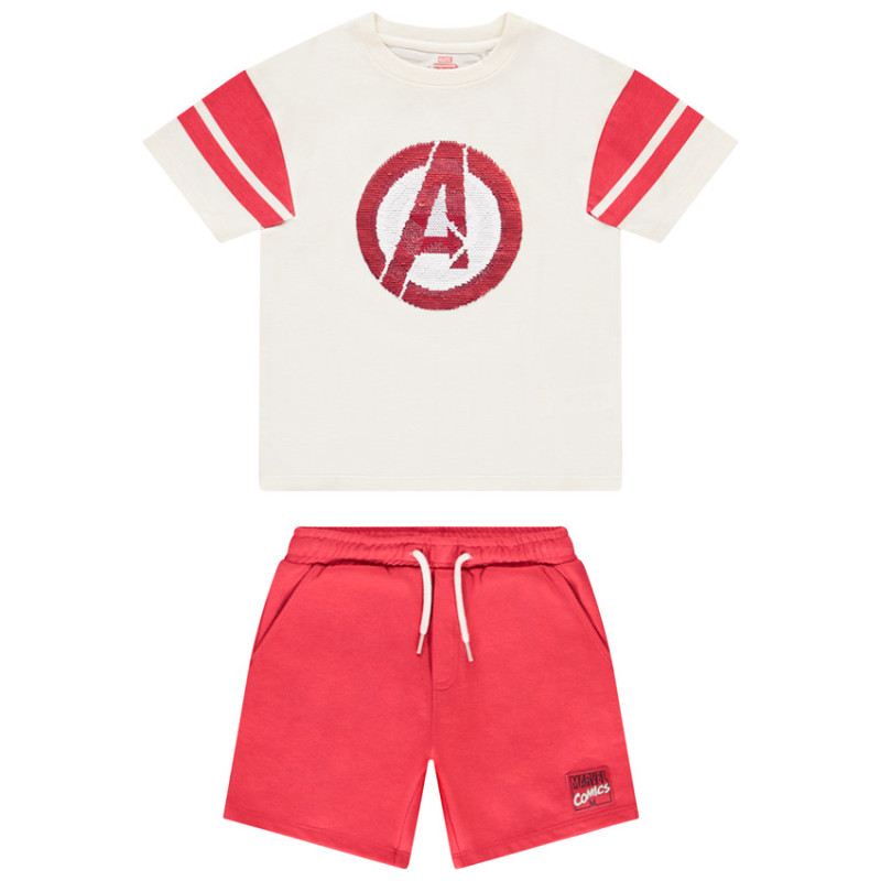 Ensemble t-shirt + short à sequins magiques Avengers Marvel 