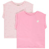 Lot de 2 t-shirts manches courtes forme boîte fille