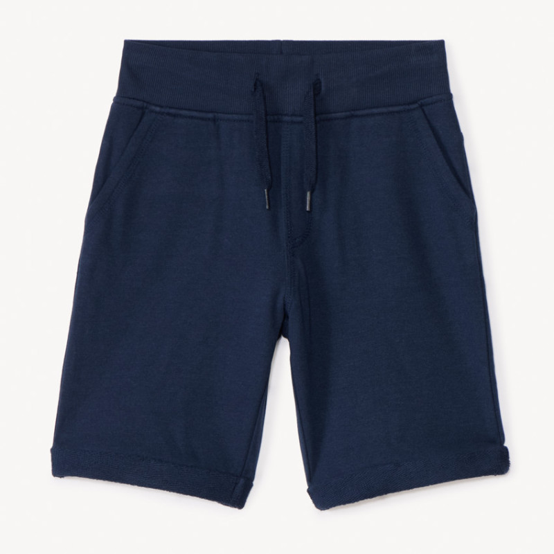 Bermuda en molleton uni à taille élastiquée garçon