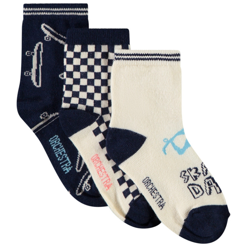 Lot de 3 paires de chaussettes normales fantaisie garçon