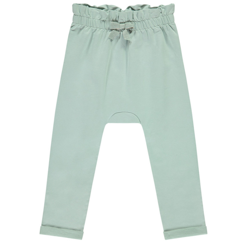 Pantalon de jogging uni avec nœud fantaisie pour bébé fille