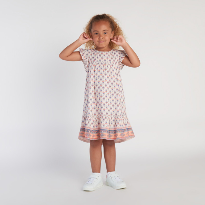 Robe manches courtes imprimé floral fille