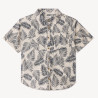 Chemise manches courtes imprimé feuillage garçon