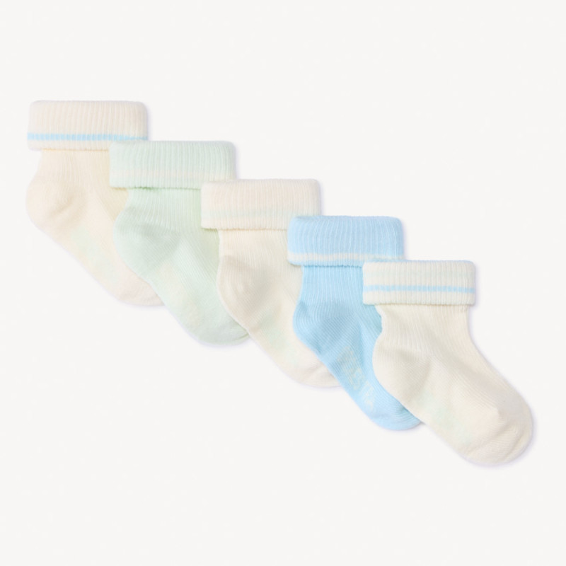 Lot de 5 paires de chaussettes côtelées pour bébé garçon pré