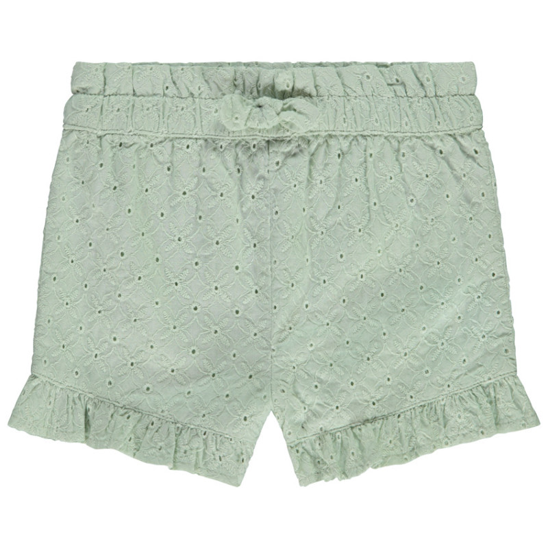Short unie en broderie anglaise pour bébé fille