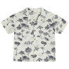 Chemise manches courtes imprimé île tropicale pour garçon