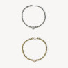 Lot de 2 bracelets à perles et cœur fille