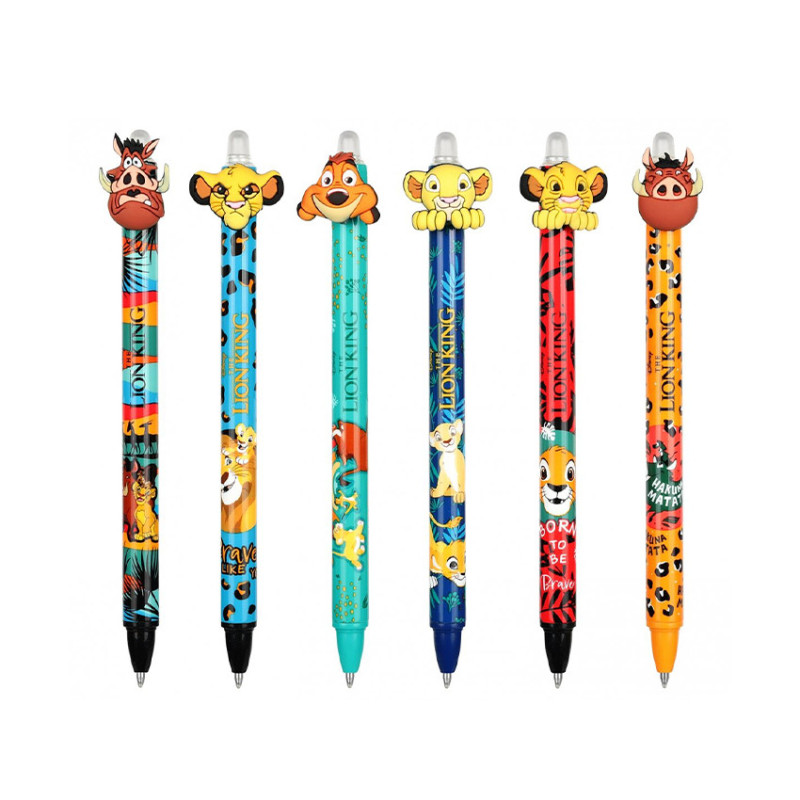 Stylo gel effaçable bleu Le Roi Lion Disney (modèle aléatoir