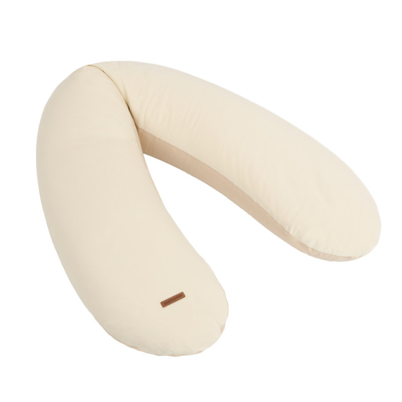 Coussin d'allaitement en microbilles bicolore