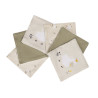 Lot de 6 lingettes lavables 12 x 12 cm en coton La Vie à la 