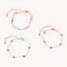 Lot de 3 bracelets unis en chaine fille