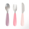 Set de 3 couverts 1er âge Miamix rose