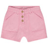 Short denim overdyed uni à boutons fille